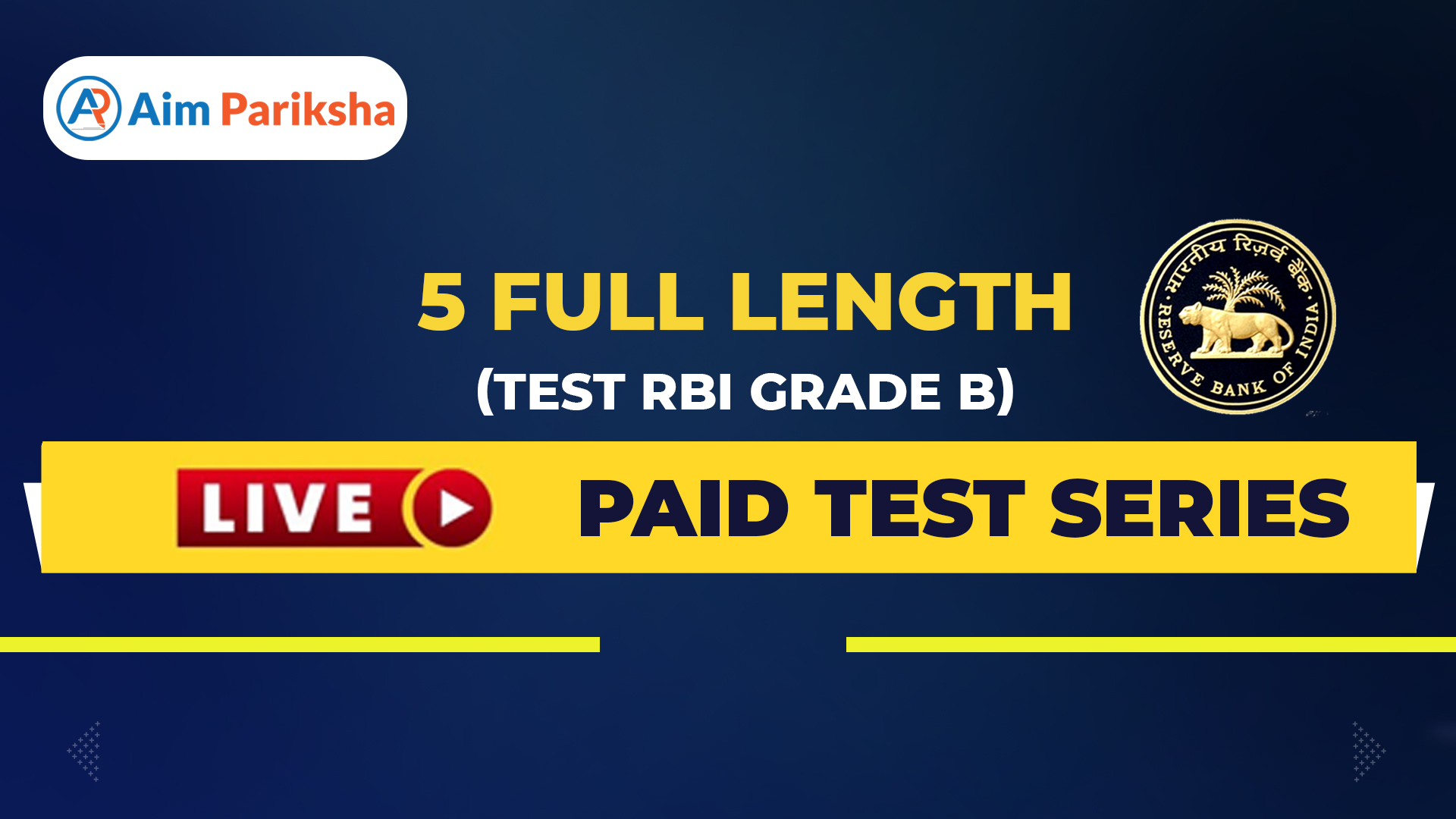 5 Full Length Test - RBI Grade B